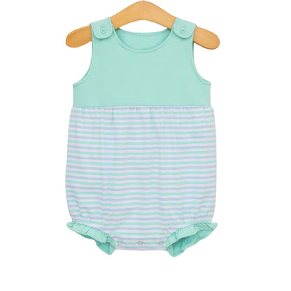 Lily Ruffle Bubble- Seaside Stripe  PREORDER ETA April