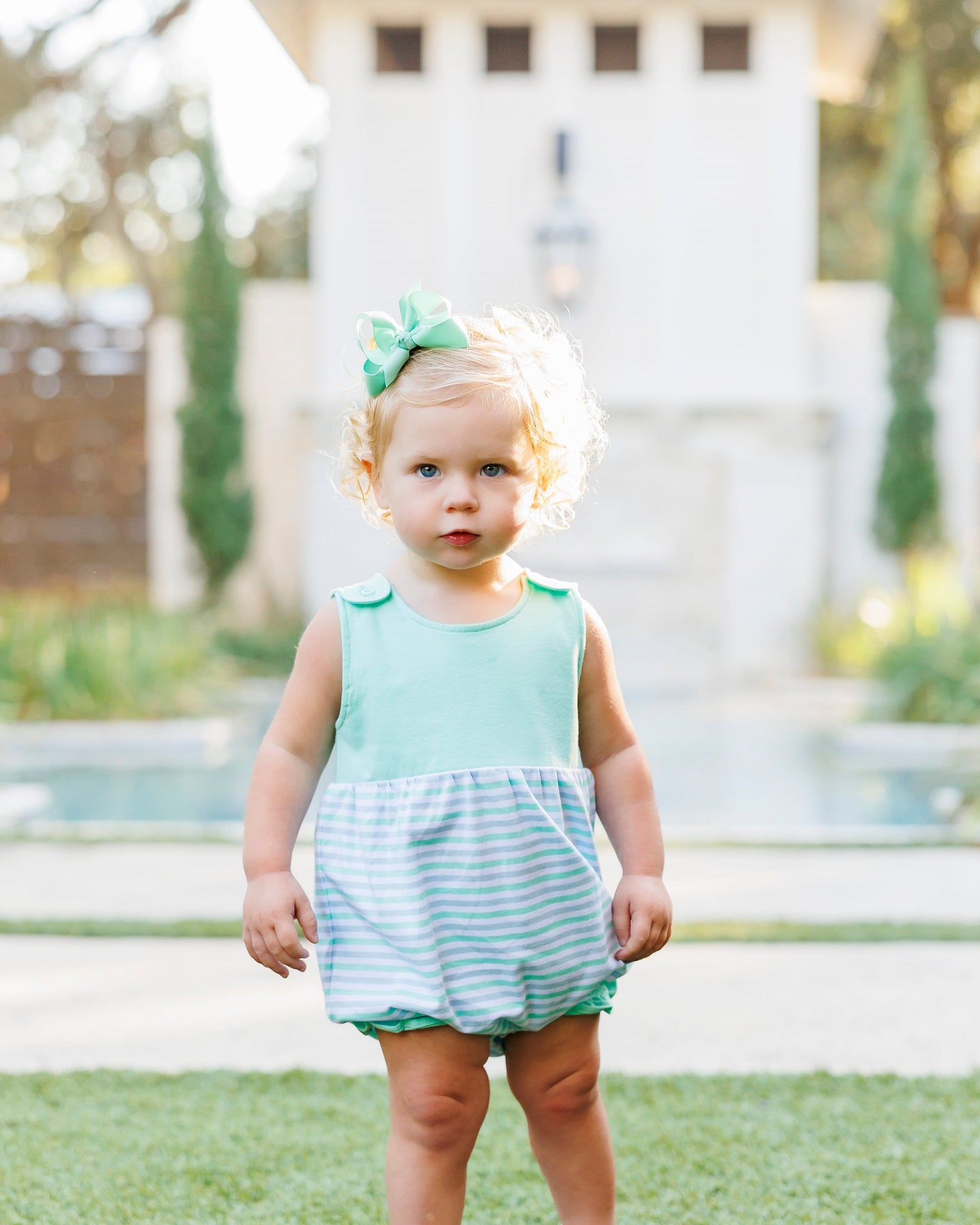 Lily Ruffle Bubble- Seaside Stripe  PREORDER ETA April