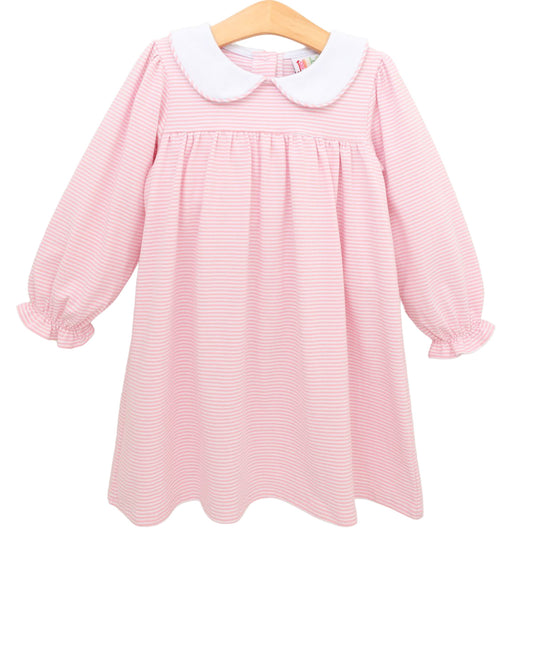 Lottie Dress- Light Pink Stripe (Fall Preorder ETA September)
