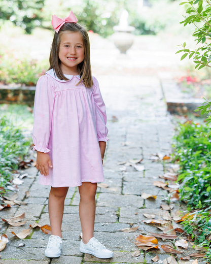 Lottie Dress- Light Pink Stripe (Fall Preorder ETA September)