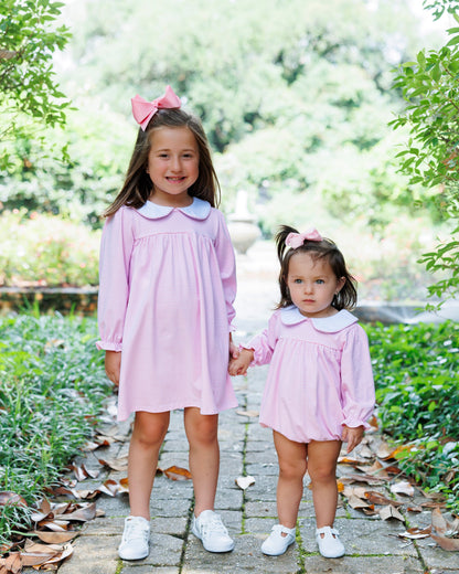 Lottie Dress- Light Pink Stripe (Fall Preorder ETA September)