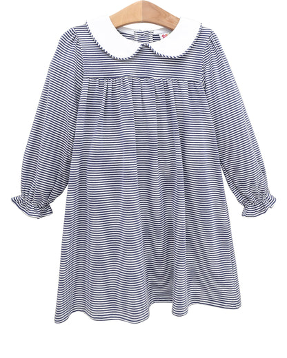 Lottie Dress- Navy Stripe (Fall Preorder ETA September)