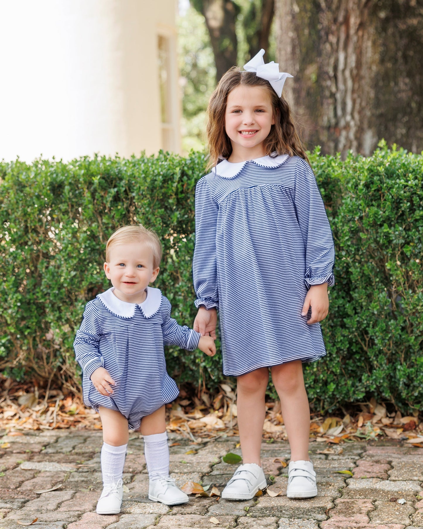 Lottie Dress- Navy Stripe (Fall Preorder ETA September)