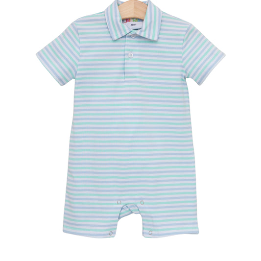 Michael Polo Romper- Seaside Stripe  PREORDER ETA April