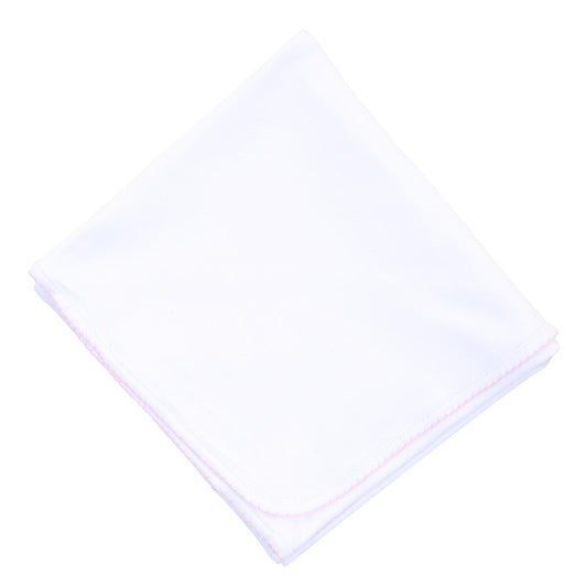 Magnolia Baby Pink Trim Blanket