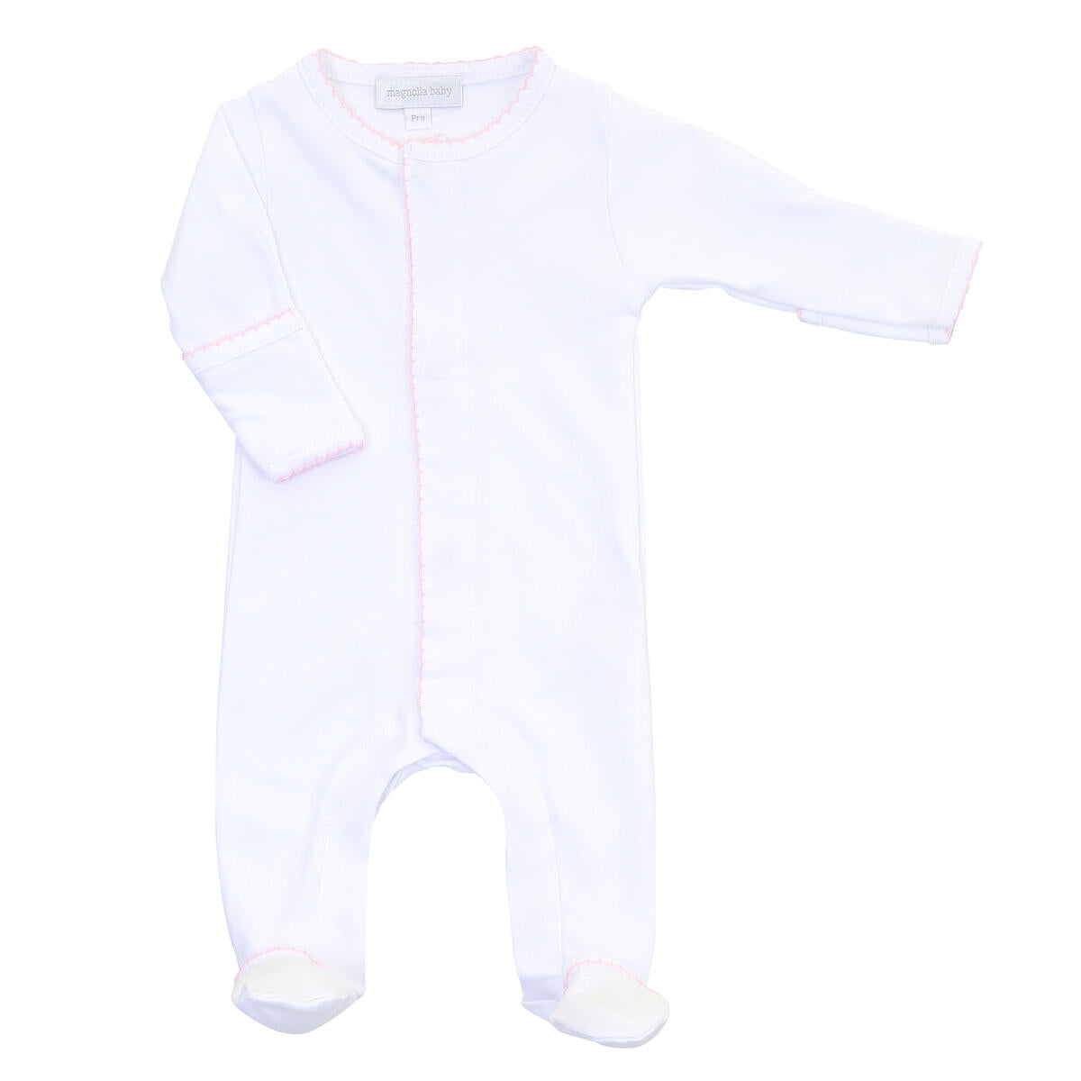 Magnolia Baby Picot Trim Footie