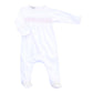 Magnolia Baby Pink Trim Smocked Footie