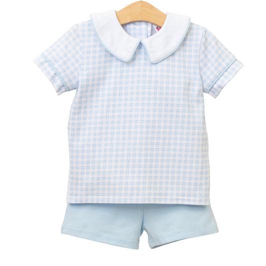 Powder Blue Plaid Short Set PREORDER ETA April