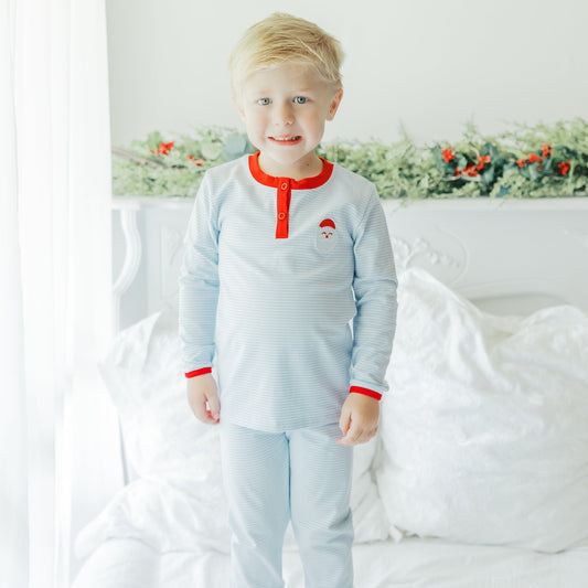 Santa Embroidery Pants Set