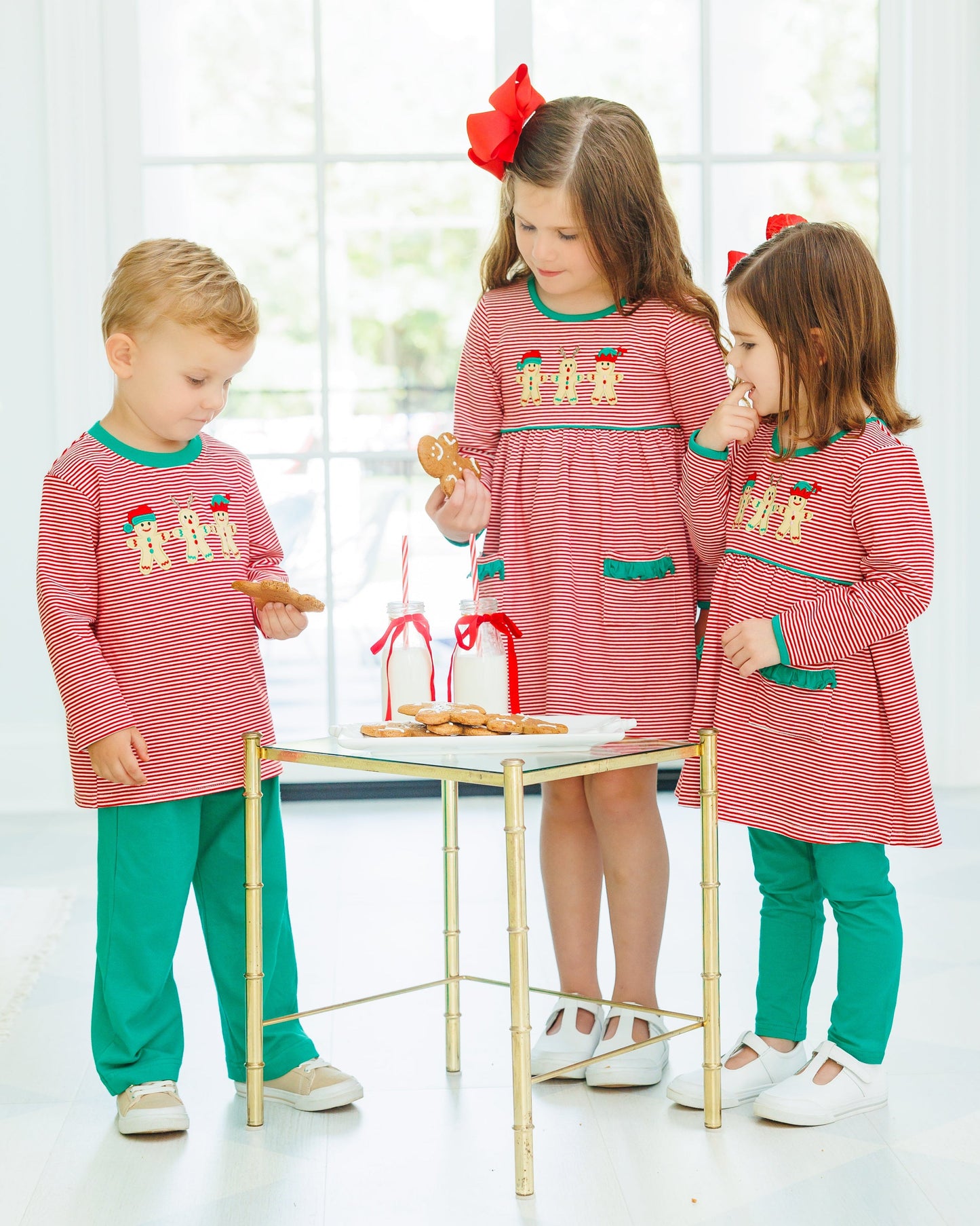 Santa's Sweet Helpers Ruffle Pants Set