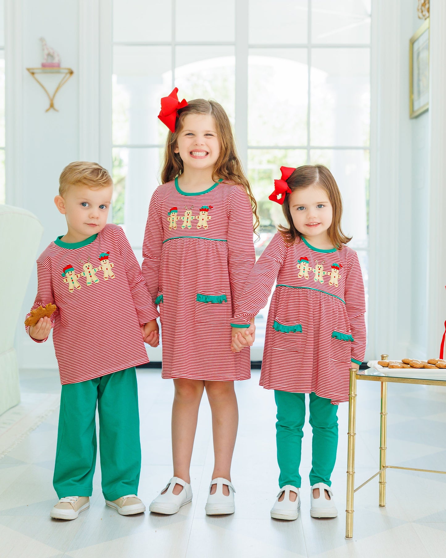 Santa's Sweet Helpers Ruffle Pants Set