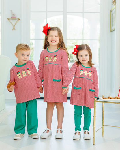 Santa's Sweet Helpers Ruffle Pocket Dress