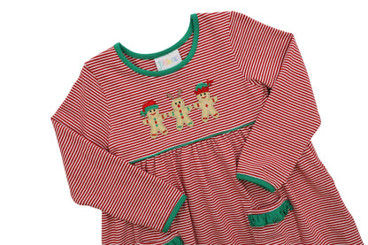 Santa's Sweet Helpers Ruffle Pocket Dress
