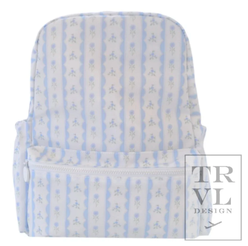 BACKPACKER - Ribbon Floral Blue Backpack by TRVL Designs (back order - eta early August!)
