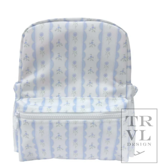 MINI BACKER - Ribbon Floral Blue Mini Backpack by TRVL Designs (back order - eta late September!)