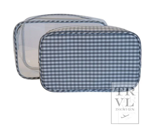 CLEAR DUO - Grey Gingham by TRVL Designs