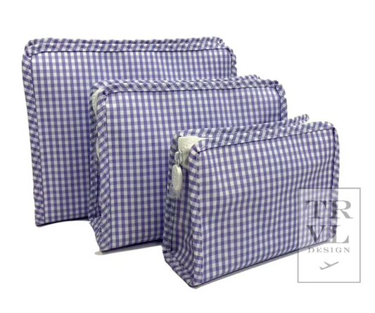 Large Roadie - Lilac Gingham by TRVL Designs