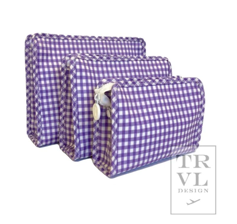 Medium Roadie - Lavender Gingham by TRVL Designs