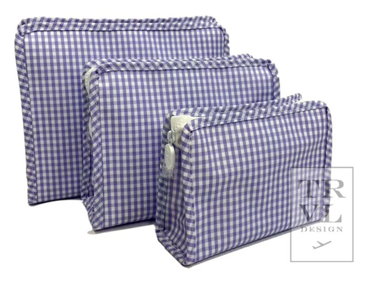 Medium Roadie - Lilac Gingham by TRVL Designs