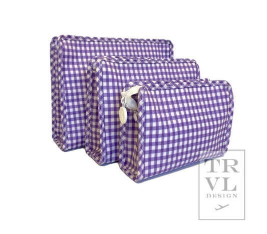 Small Roadie - Lavender Gingham by TRVL Designs