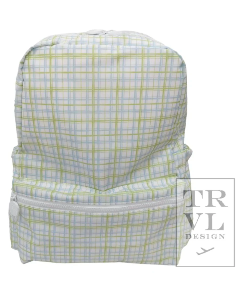 BACKPACKER - Classic Plaid Green Backpack by TRVL Designs