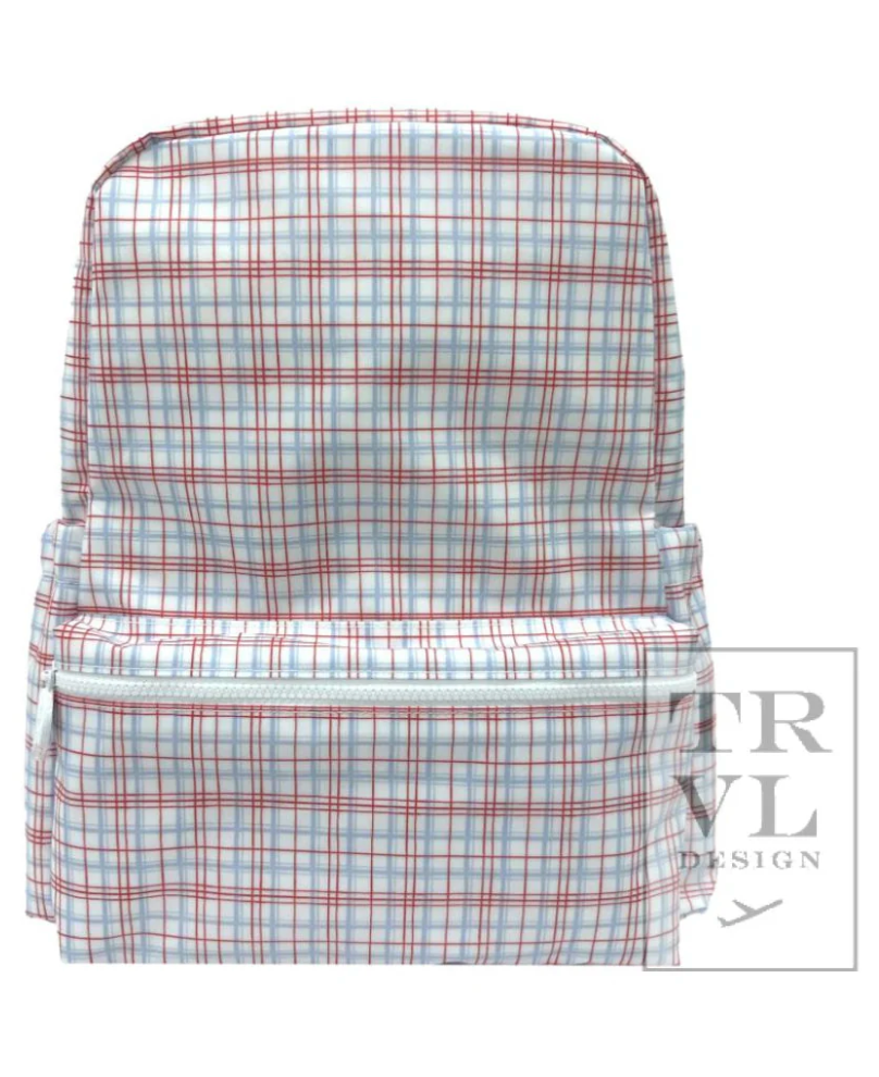 BACKPACKER - Classic Plaid Red Backpack by TRVL Designs