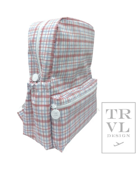 BACKPACKER - Classic Plaid Red Backpack by TRVL Designs