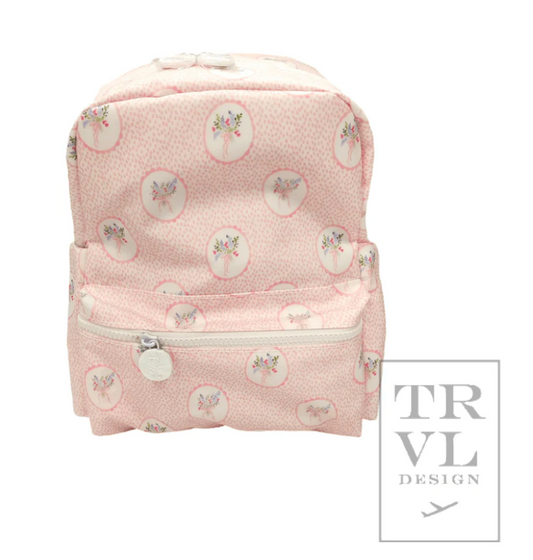 MINI BACKER - FLORAL MEDALLION PINK Mini Backpack by TRVL Designs