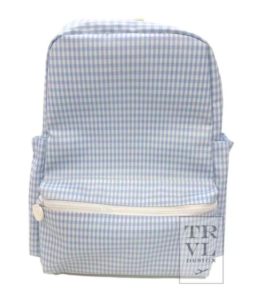 BACKPACKER - MIST GINGHAM Backpack by TRVL Designs
