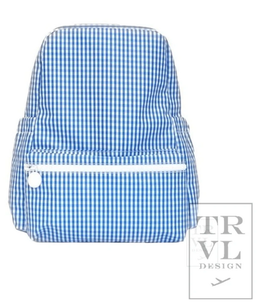 BACKPACKER - GINGHAM ROYAL Backpack by TRVL Designs