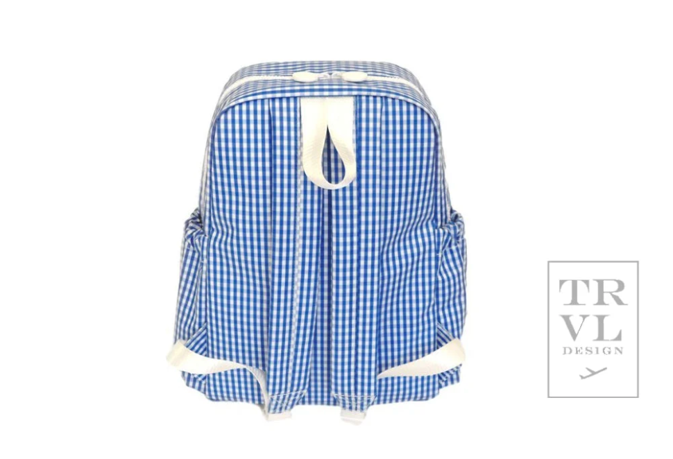 BACKPACKER - GINGHAM ROYAL Backpack by TRVL Designs