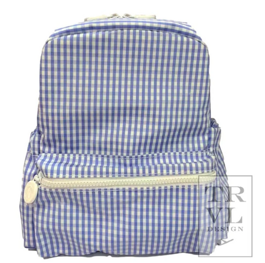 MINI BACKER - GINGHAM SKY Mini Backpack by TRVL Designs