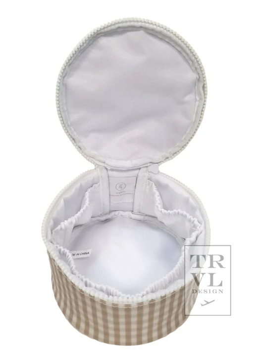 ROUNDUP JEWEL CASE - GINGHAM KHAKI by TRVL Designs