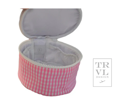 ROUNDUP JEWEL CASE - GINGHAM PINK by TRVL Designs