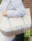 MAXI TOTE - Coated Canvas Large NATURAL with POSIES by TRVL Designs