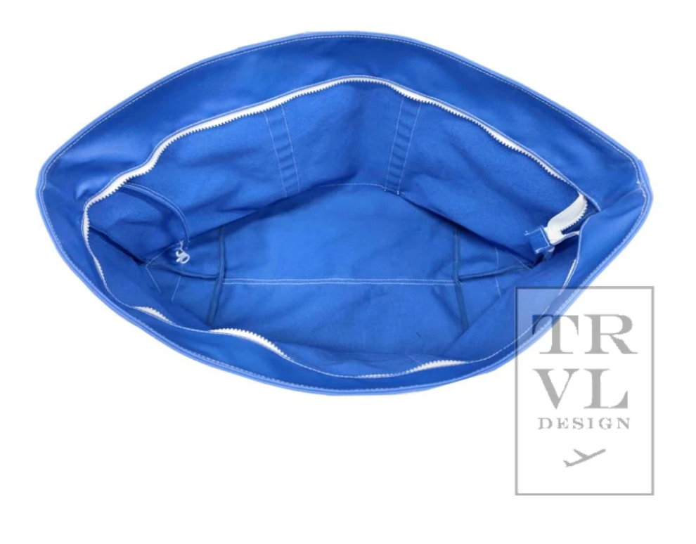 MAXI TOTE - Coated Canvas Large BLUE BELL by TRVL Designs