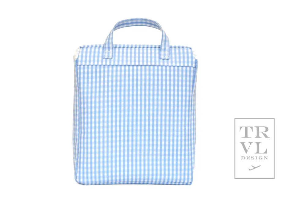 TAKE AWAY Lunch Bag - Insulated GINGHAM SKY Iby TRVL Designs