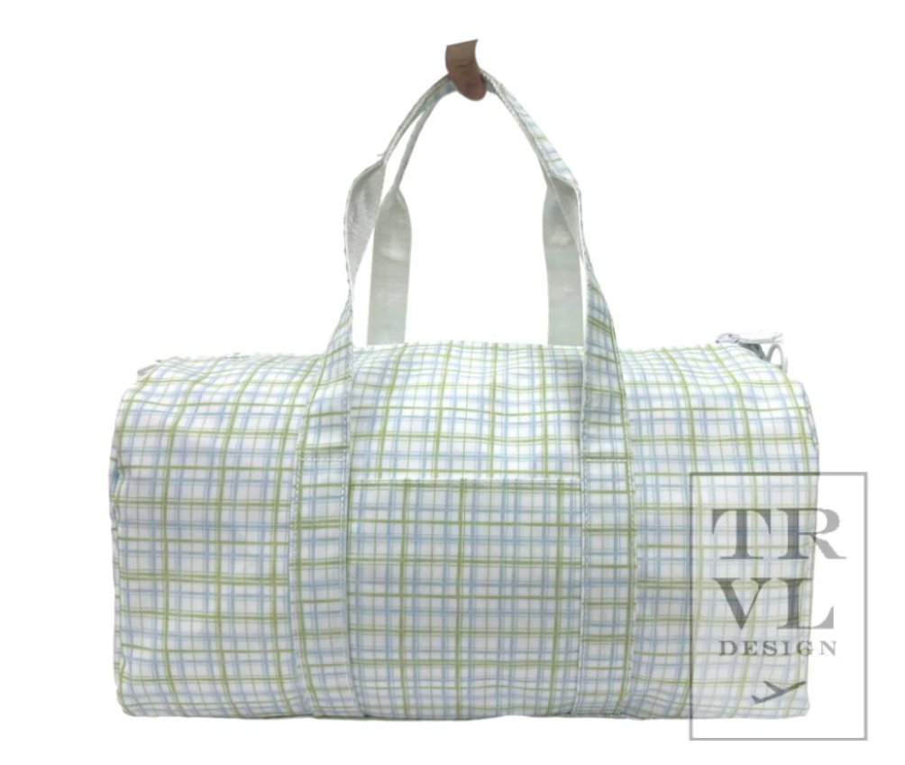 WEEKENDER Duffel Bag - CLASSIC PLAID GREEN by TRVL Design