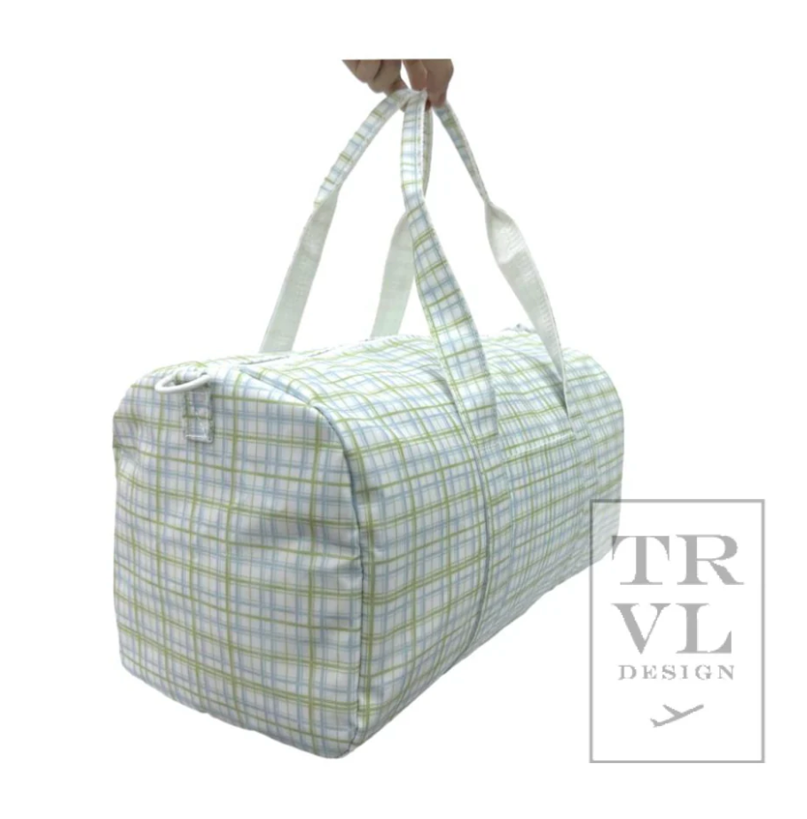 WEEKENDER Duffel Bag - CLASSIC PLAID GREEN by TRVL Design