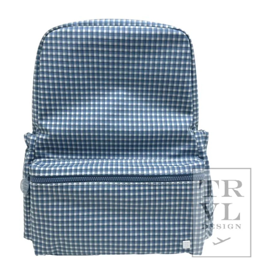 BACKPACKER - Rodeo Check Indigo Backpack by TRVL Designs