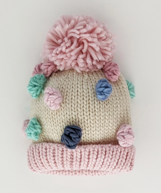 Pastel Popcorn Beanie Hat Baby & Kids