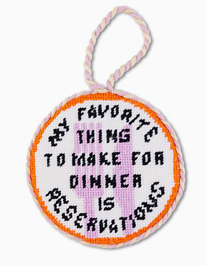 Needlepoint Ornament - Reservations