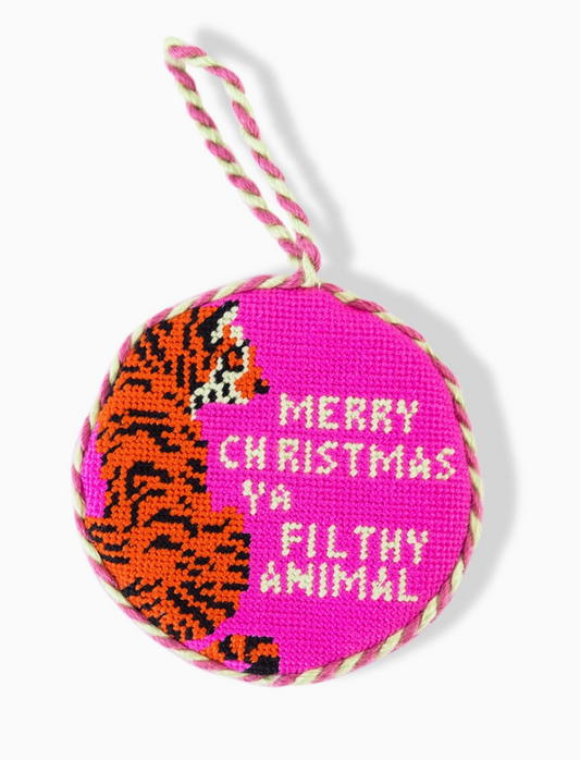 Needlepoint Ornament - Filthy Animal