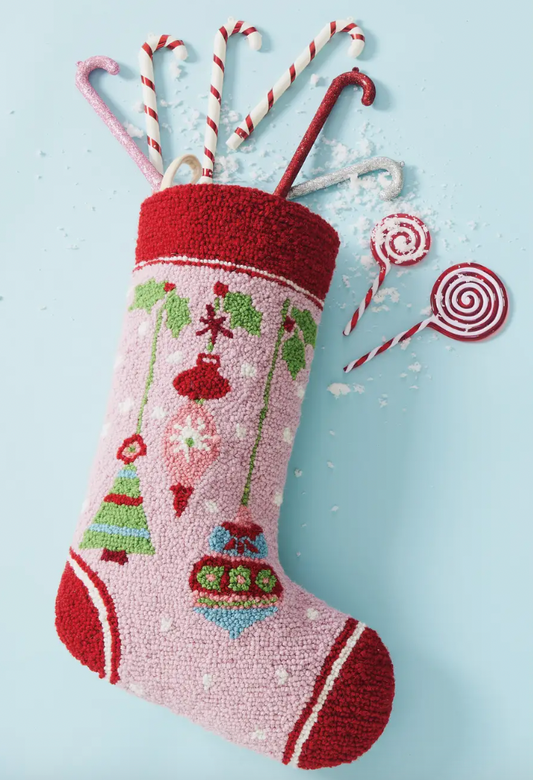 Holiday Sparkle Hook Stocking