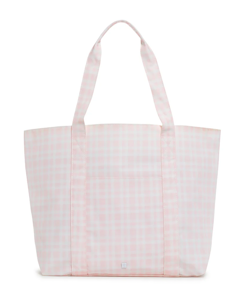 Jumbo Tote - X-Large Tote Pimlico Plaid Pink by TRVL Designs