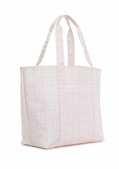 Jumbo Tote - X-Large Tote Pimlico Plaid Pink by TRVL Designs