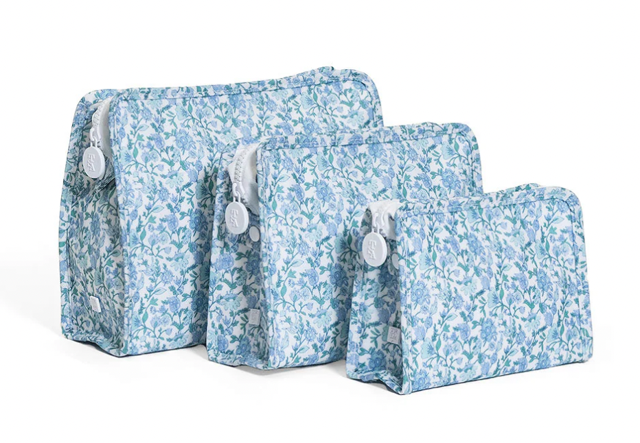 Medium Roadie Zip Pouch - HAMPTONS FLORAL by TRVL Designs