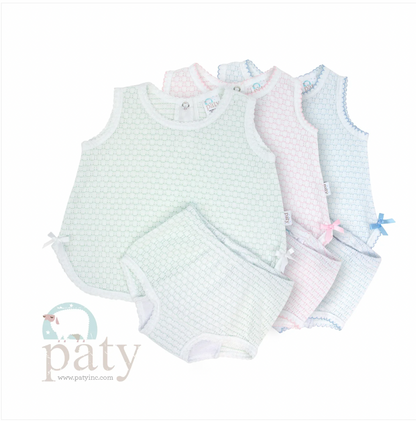 Paty Sleeveless Top w/ Diaper Cover & Bows