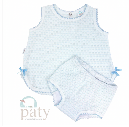 Paty Sleeveless Top w/ Diaper Cover & Bows