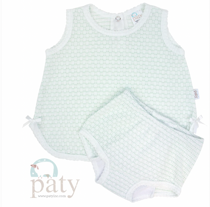 Paty Sleeveless Top w/ Diaper Cover & Bows